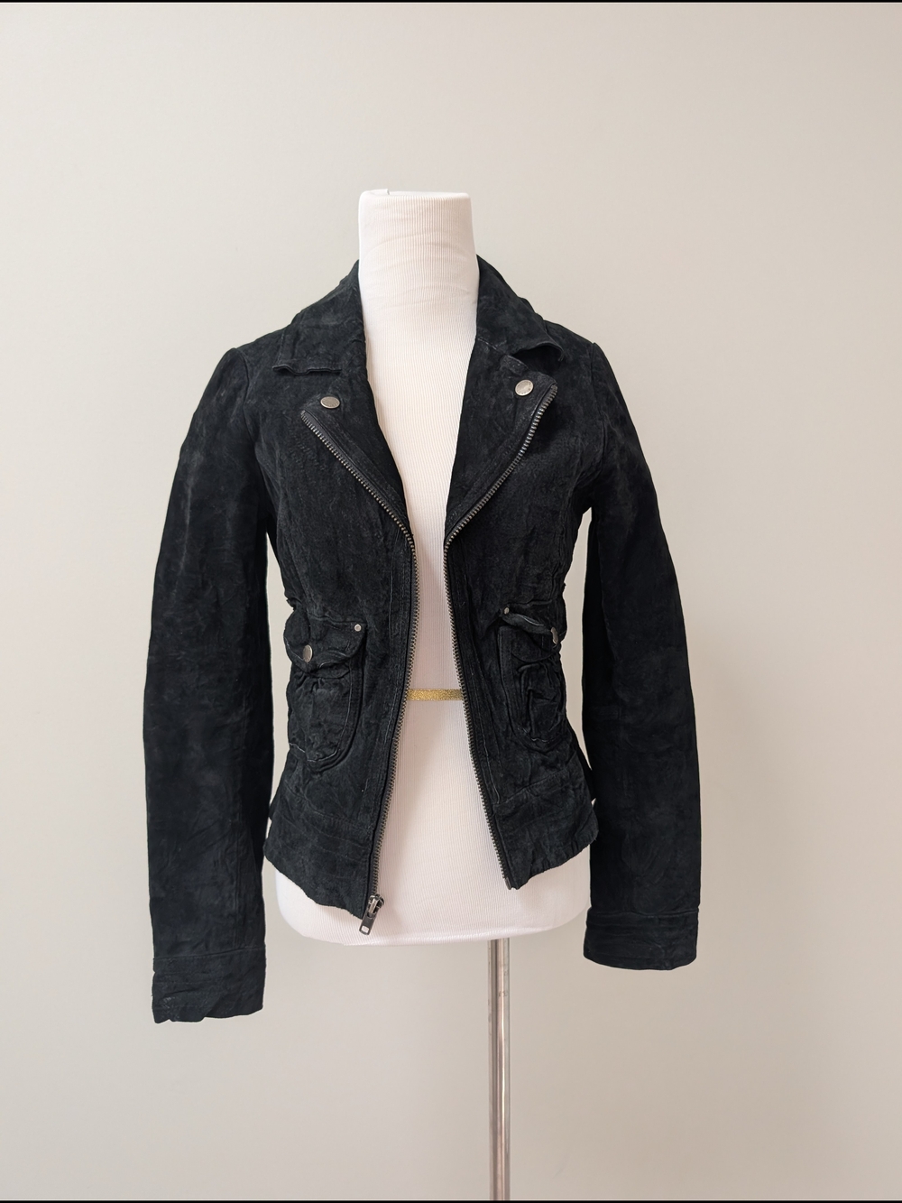 Jack by BB Dakota Black Suede Moto Jacket